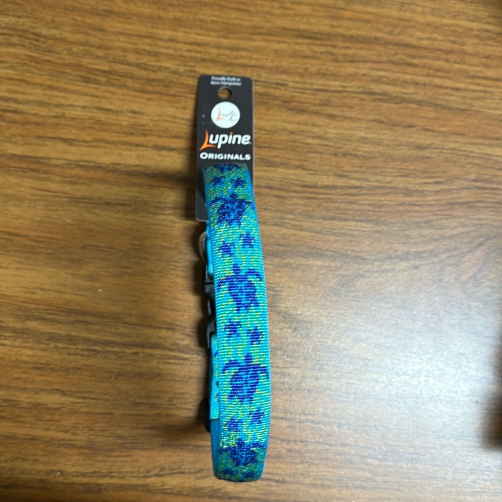 Dogs collar 1in Turtle Ree Adj.collar 12”-20”31-50cm